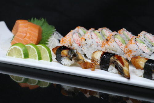 Salmon Sashimieel Sushicali Rolls