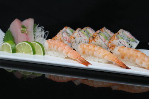 Yellowtail Sashimishrimp Sushicali Rolls