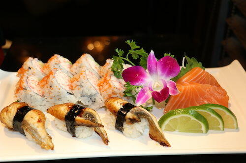 Salmon Sashimieel Sushicali Rolls